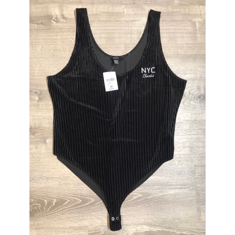 Plus Size Velvet Bodysuit